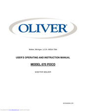Oliver 670 POCO User's Operating And Instruction Manual