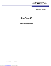 wtw PurCon IS sample preparation Operating Manual