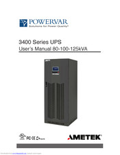 Ametek Powervar 3400 Series User Manual