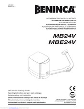 Beninca MB24V Operating Instructions And Spare Parts Catalogue