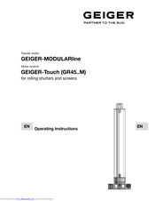 Geiger GEIGER-Touch Operating Instructions Manual