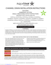 AquaStar 32CDAVAC SERIES Installation Instructions Manual