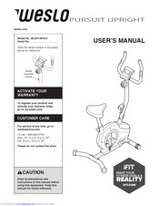 Weslo Pursuit upright User Manual