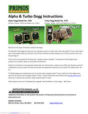 Primos Alpha Dogg 3756 Instructions Manual