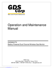 GDS GASMAX Operation And Maintenance Manual