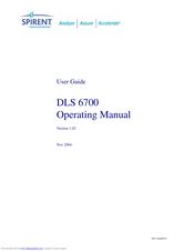 Spirent DLS 6700 Operating Manual