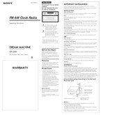 Sony DREAM MACHINE ICF-C295 Operating Instructions