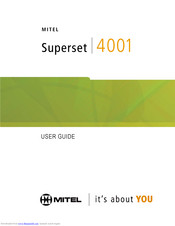 Mitel SUPERSET 4001 User Manual