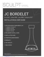 JC BORDELET Tatiana 997 Installation & User Manual