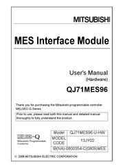 Mitsubishi MELSEC-Q QJ71MES96-U-HW User Manual