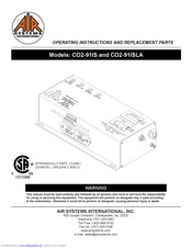 AIR SYSTEMS CO2-91ISLA Operating Instructions Manual