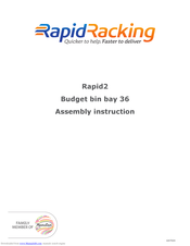 Rapid Racking Rapid2 Budget bin bay 36 Assembly Manual