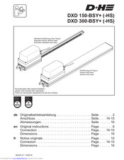 D+H DXD 300-BSY+ Original Instructions Manual
