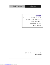 Aaeon ETX-821 Manual