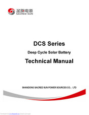 Sacred Sun DCS12-100 User's & Technical Manual