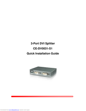 SIIG CE-DV0031-S1 Quick Installation Manual