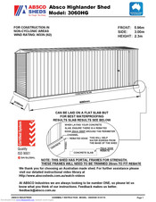Absco Sheds 3060HG Assembly Instruction Manual