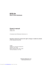 Brainstorm DCD-24 Owner's Manual