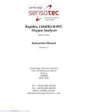 Sensotec Rapidox 1100ZR3-H-PFC Instruction Manual