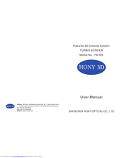 Shenzhen HONY Optical FDT05 User Manual