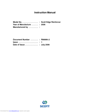 Scott Edge Reinforcer Instruction Manual
