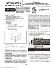 York International VR028A25H Installation Instructions Manual