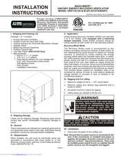 York International VR011B12H Installation Instructions Manual