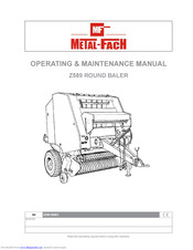 Metal-Fach Z589 Operating & Maintenance Manual