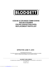 Blodgett COS-8EDS Manual