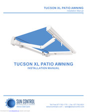 sun control TUCSON XL PATIO AWNING Installation Manual