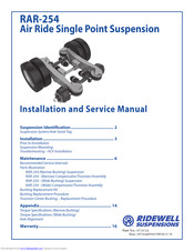Ridewell Suspensions RAR-254 Installation And Service Manual