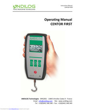 ANDILOG CENTOR FIRST Operating Manual