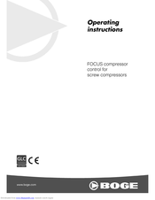 Boge FOCUS Operating Instructions Manual