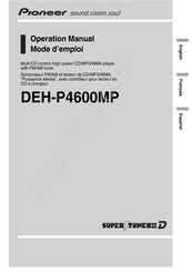 Pioneer DEH-P4600MP Operation Manual