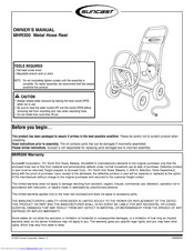 Suncast MHR300 Owner's Manual