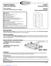 Suncast G55000 Owner's Manual