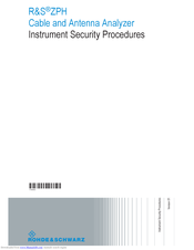 R&S ZPH Manual