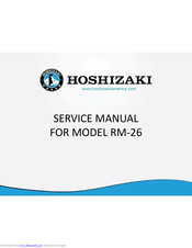 Hoshizaki RM-26 Service Manual