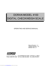 DORAN 4100 Operating And Service Manual