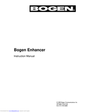 Bogen Enhancer Instruction Manual