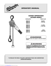 Milwaukee 9689-20 Operator's Manual
