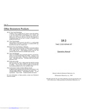 Brainstorm Electronics SR-3 Operation Manual