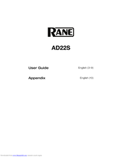 Rane AD22S User Manual