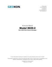 Geokon 8600-1 Instruction Manual