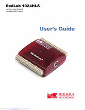 Meilhaus Electronic RedLab 1024HLS User Manual