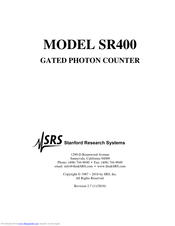 SRS Labs SR400 Manual