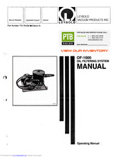 LEYBOLD OF-1000 Operating Manual