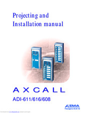 Axema AXCALL ADI-611 Projecting And Installation Manual