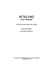 National Instruments Corporation SCXI-1162 User Manual