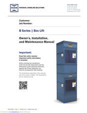 PFlow Industries B Series Owner's, Installation And Maintenance Manual